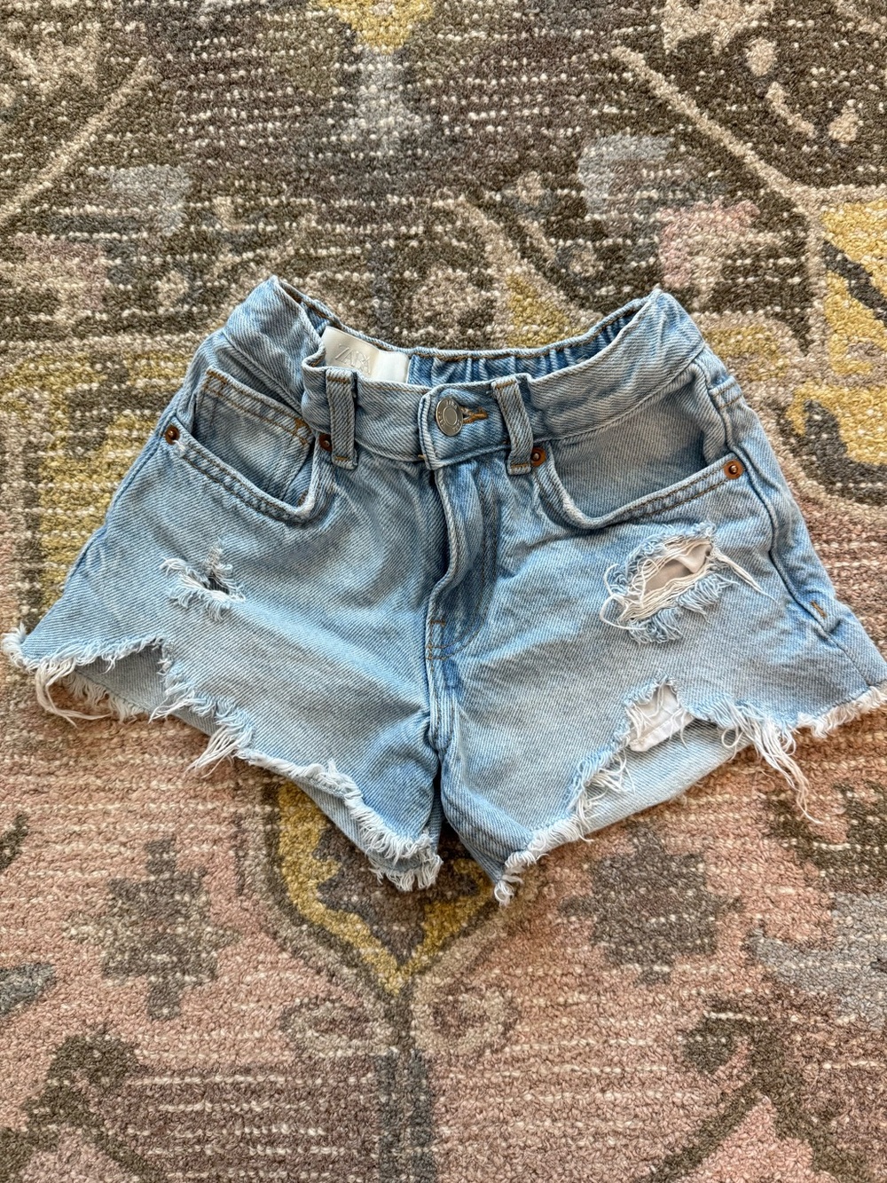 Zara Girls Denim cut off Shorts 6